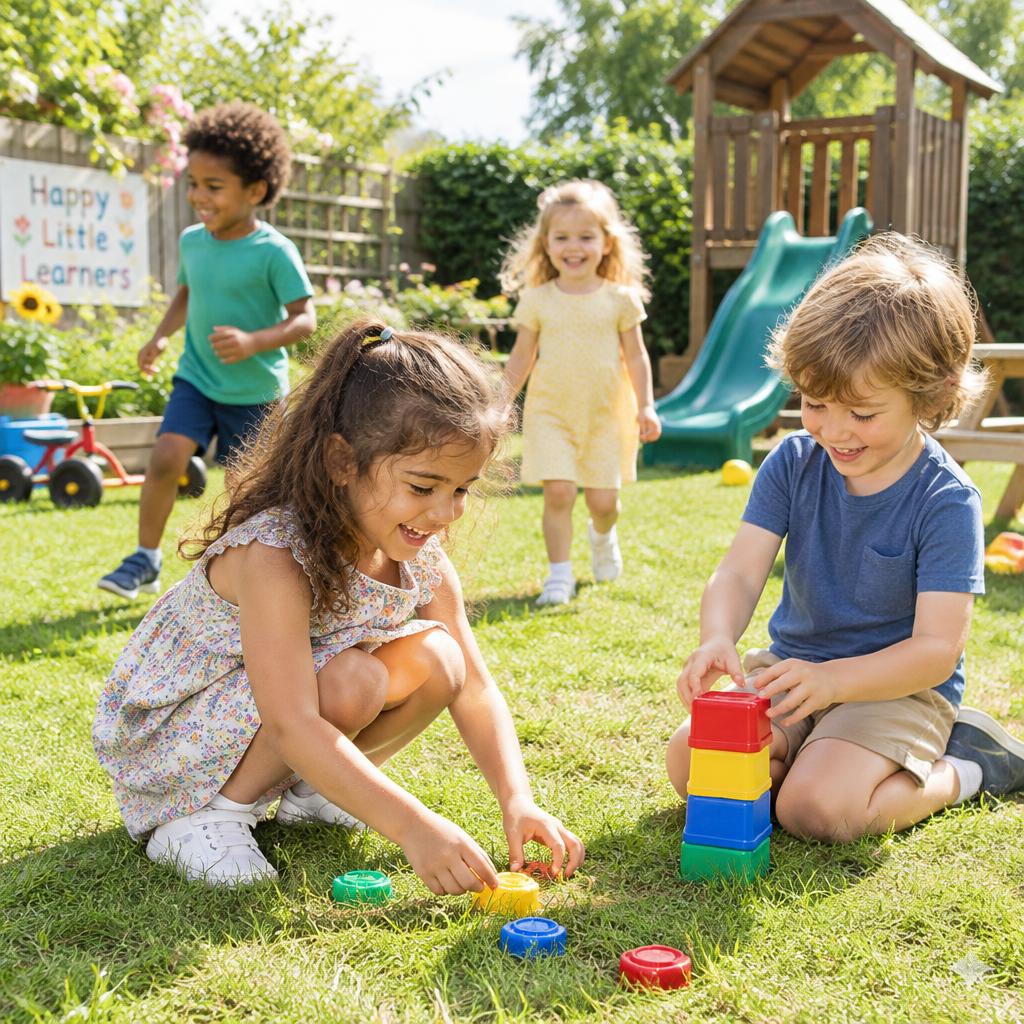 Children playing at the Belvedere garden