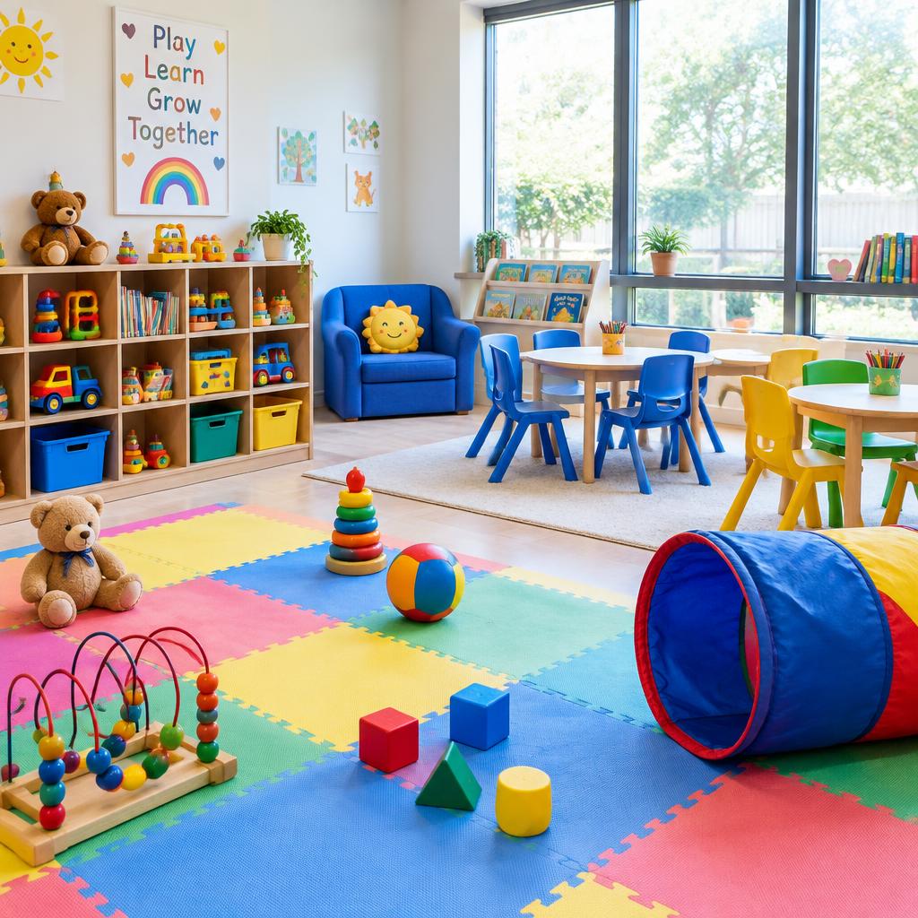 Bright playroom at the Greenwich branch