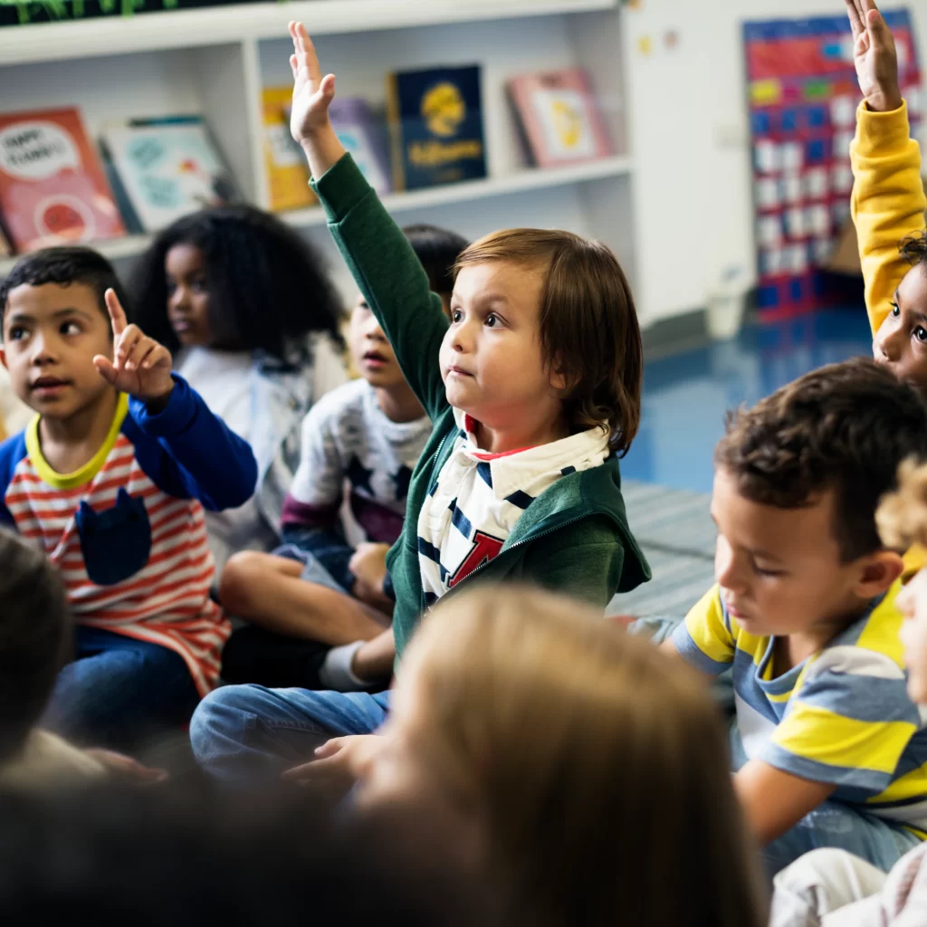 Happy kids at elementary school